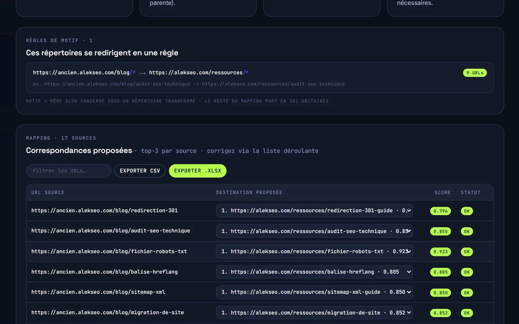 Plan de redirections : Associez chaque ancienne URL à sa nouvelle page pour préparer vos redirections 301.