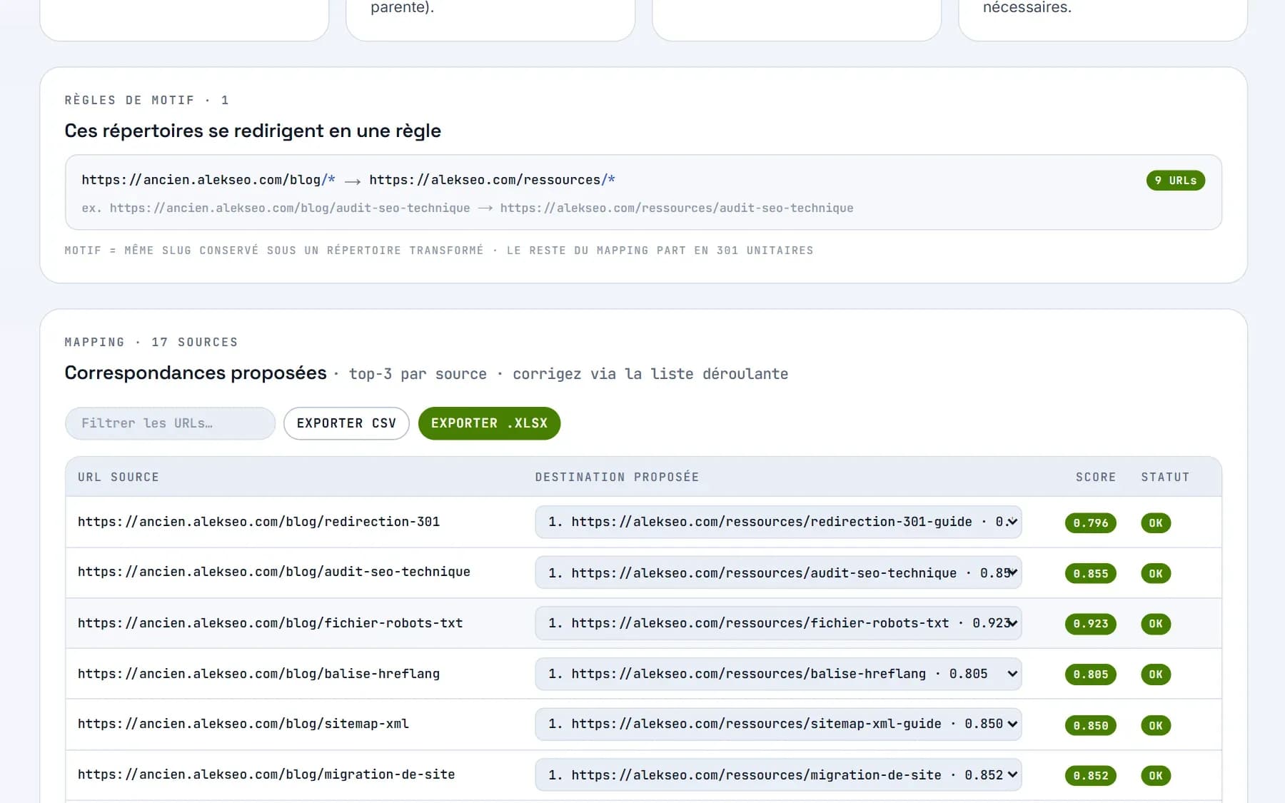 Plan de redirections : Associez chaque ancienne URL à sa nouvelle page pour préparer vos redirections 301.